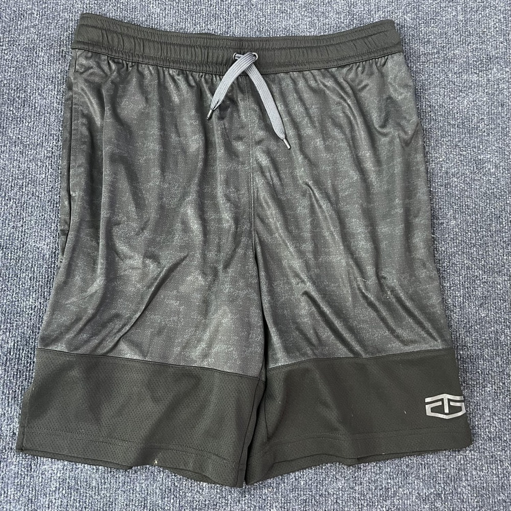 Tapout Shorts Mens Large Gray Mesh Athletic Gym Training Drawstring Performance